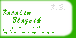 katalin blazsik business card